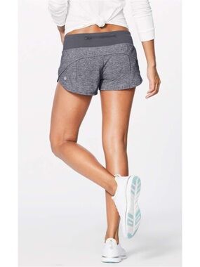 Lululemon speed up shorts heathered grey 10